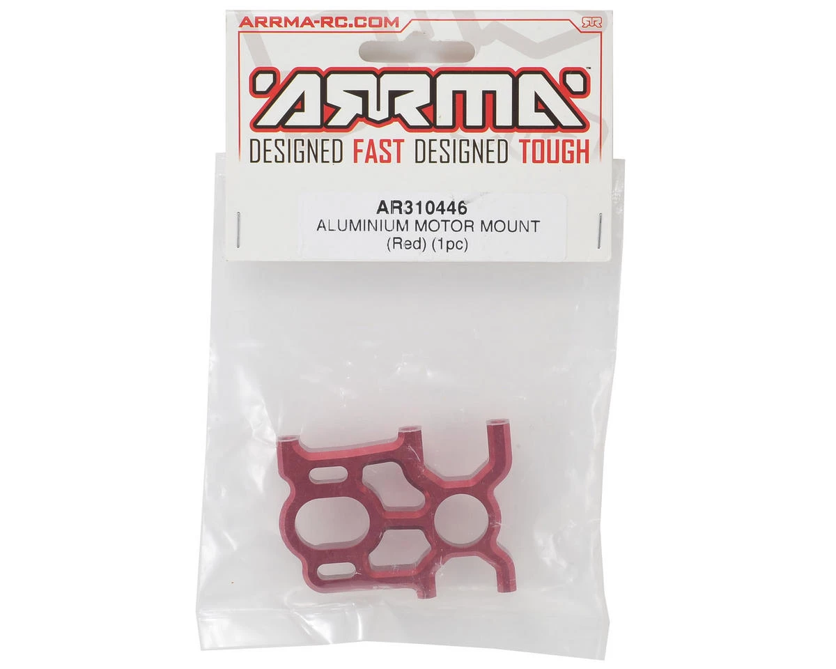 Arrma Aluminum Motor Mount (Red) 4 Arrma Aluminum Motor Mount (Red) - Image 2
