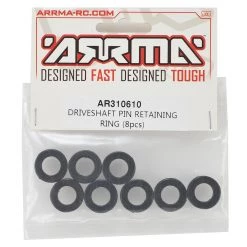Arrma Driveshaft Pin Retaining Ring (8) -Arrma Sales 2022 ara310610 1