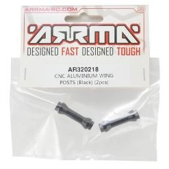 Arrma Aluminum Wing Posts (Black) (2) -Arrma Sales 2022 ara320218 1