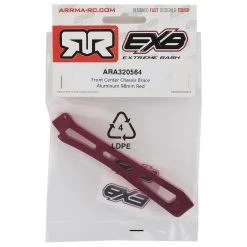 Arrma Kraton EXB Aluminum Front Center Chassis Brace (Red) -Arrma Sales 2022 ara320564 1