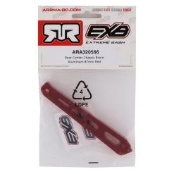 Arrma 6S EXB 87mm Aluminum Rear Center Chassis Brace (Red) -Arrma Sales 2022 ara320566 1