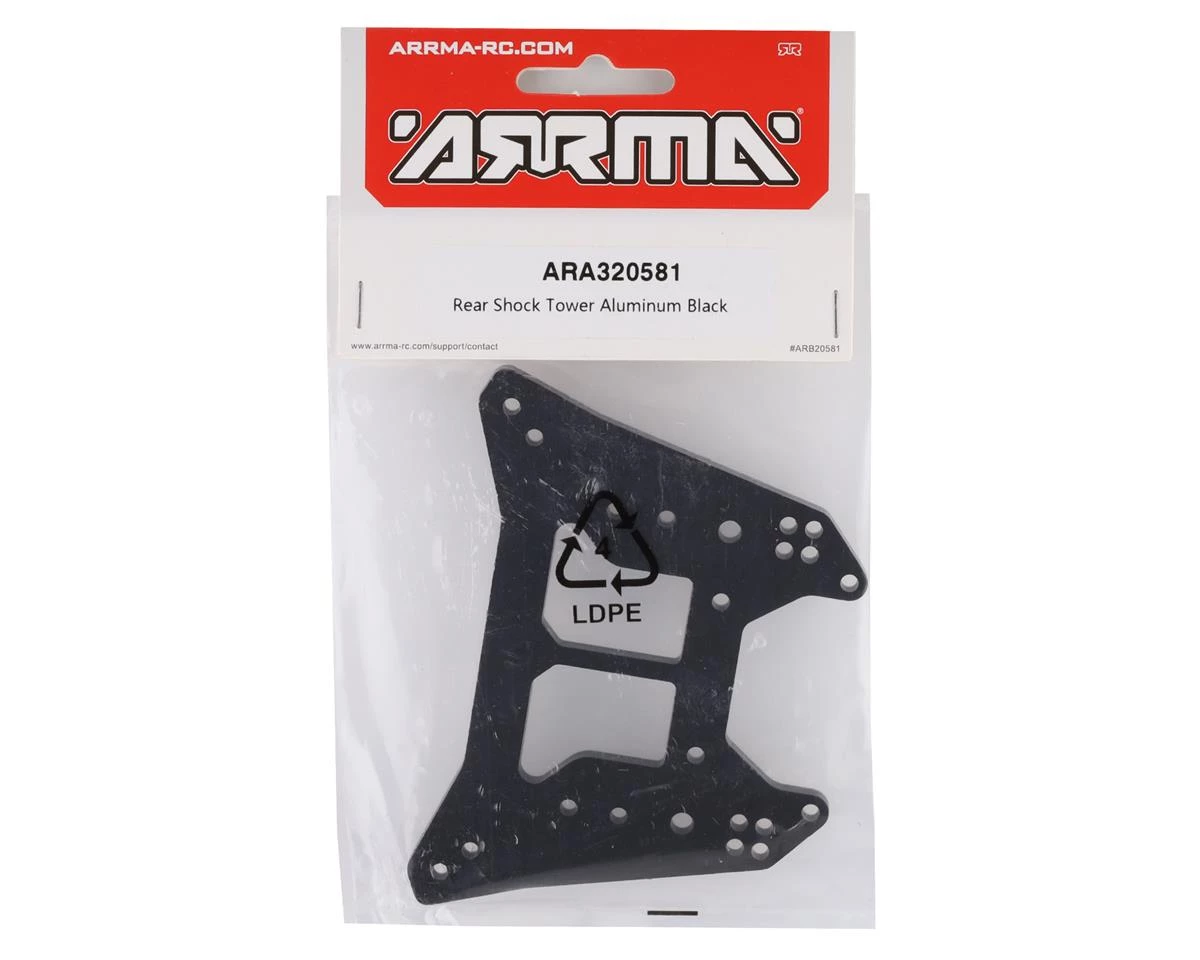 Arrma Aluminum Rear Shock Tower (Black) 4 Arrma Aluminum Rear Shock Tower (Black) - Image 2