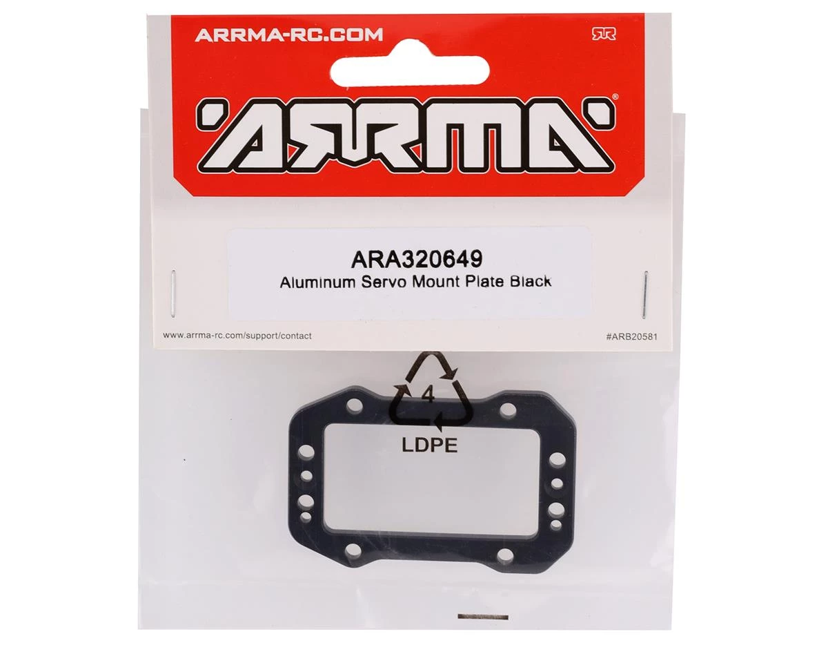 Arrma 6S Aluminum Servo Mount Plate (Black) 4 Arrma 6S Aluminum Servo Mount Plate (Black) - Image 2