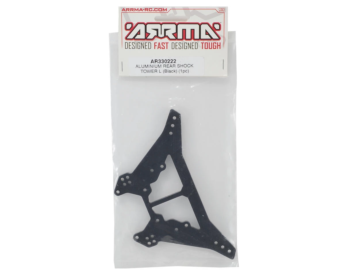 Arrma Aluminum Rear Shock Tower Rear (Black) (L) 4 Arrma Aluminum Rear Shock Tower Rear (Black) (L) - Image 2