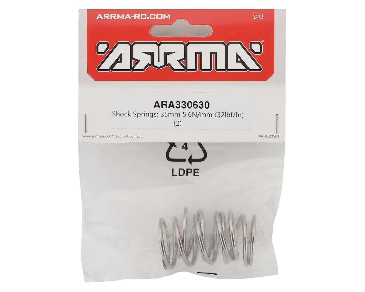 Arrma 35mm Front Shock Springs (32lbf/in) (2) 4 Arrma 35mm Front Shock Springs (32lbf/in) (2) - Image 2