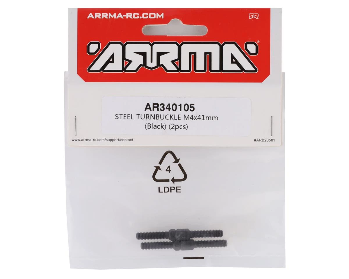 Arrma Steel Turnbuckle (Black) (2) (4x35mm) 4 Arrma Steel Turnbuckle (Black) (2) (4x35mm) - Image 2