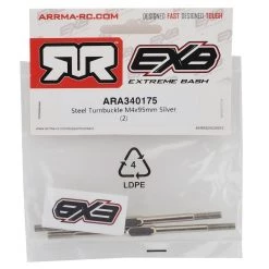 Arrma Kraton EXB 4x95mm Steel Turnbuckle (2) -Arrma Sales 2022 ara340175 1