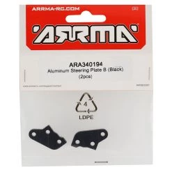 Arrma Fireteam 6S BLX Aluminum Steering Plate B (Black) (2) -Arrma Sales 2022 ara340194 1