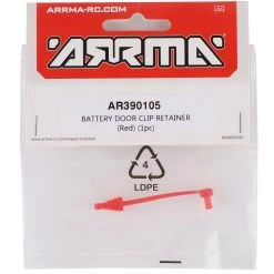 Arrma Battery Door Clip Retainer Red -Arrma Sales 2022 ara390105 1