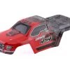 Arrma Painted Body with Decal Trim, Red: Granite 4x4 Mega -Arrma Sales 2022 ara402256