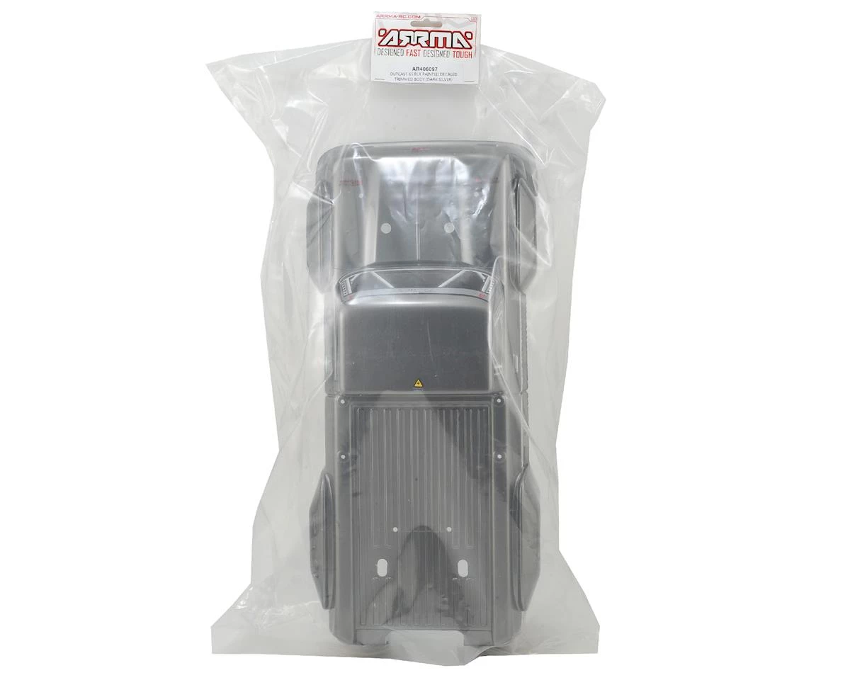 Arrma Outcast 6S BLX Pre-Painted Body (Dark Silver) 4 Arrma Outcast 6S BLX Pre-Painted Body (Dark Silver) - Image 2