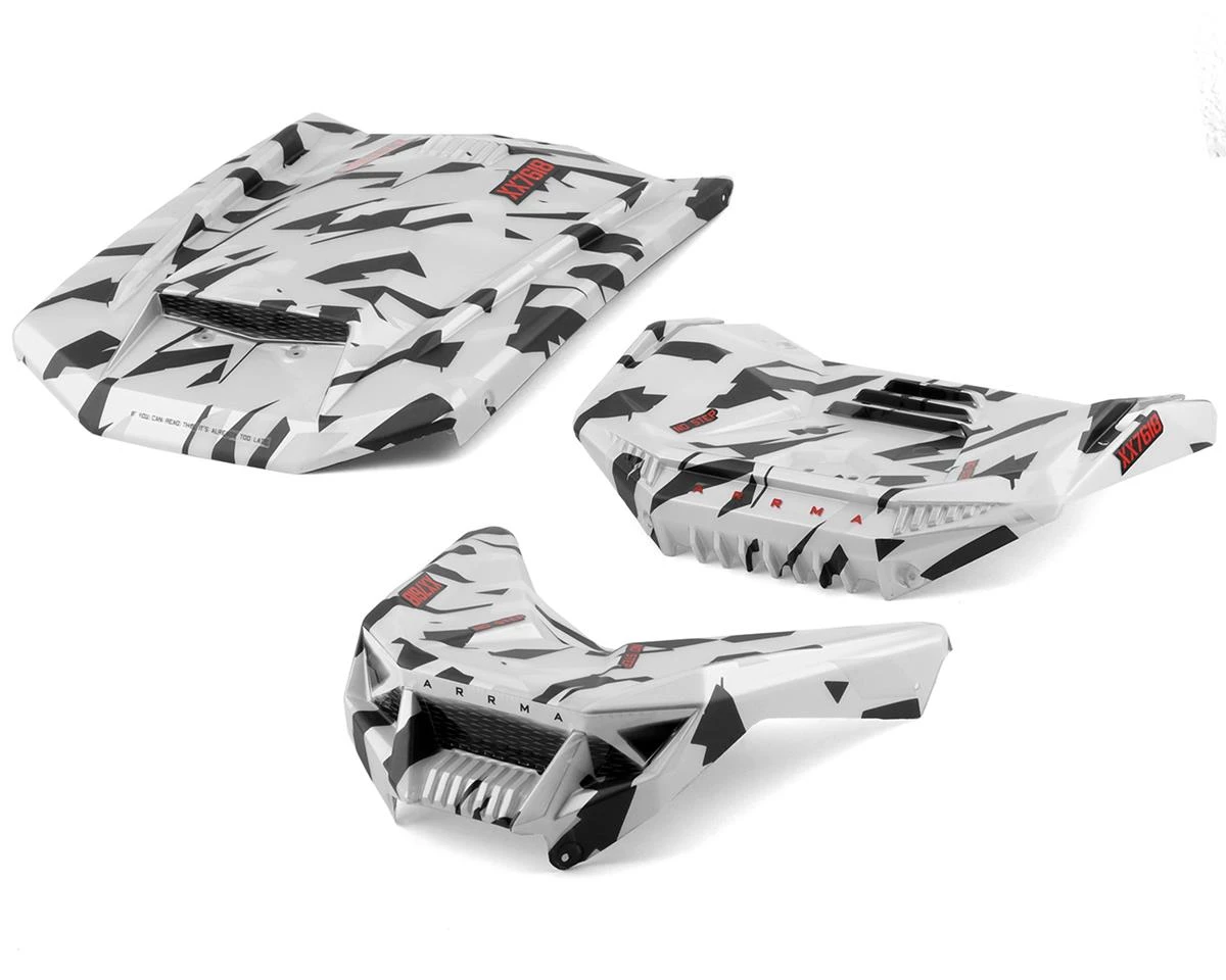 Arrma Fireteam 6S BLX Pre-Painted Exterior Body Panels (White Camo) 3 Arrma Fireteam 6S BLX Pre-Painted Exterior Body Panels (White Camo)