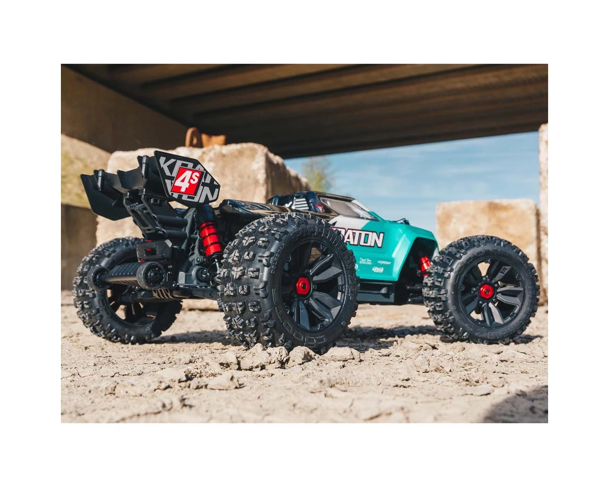 Arrma Kraton 4S V2 BLX RTR 1/10 4WD Brushless Monster Truck (Teal) w/SLT3 2.4GHz Radio & Smart ESC 10 Arrma Kraton 4S V2 BLX RTR 1/10 4WD Brushless Monster Truck (Teal) w/SLT3 2.4GHz Radio & Smart ESC - Image 8