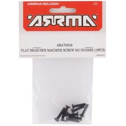 Arrma 8S-BLX Flat Head Hex Machine Screw, M3.5x16mm (10) -Arrma Sales 2022 ara703016 1