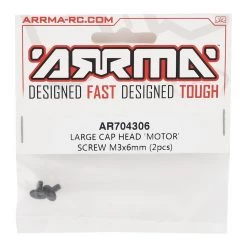 Arrma 3x6mm Large Cap Head Motor Screw (2) -Arrma Sales 2022 ara704306 1