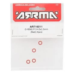 Arrma 4.5x1.5mm P-5 O-Ring (Red) (4) -Arrma Sales 2022 ara716011 1