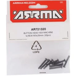 Arrma 3x20mm Button Head Screw (10) -Arrma Sales 2022 ara721320 1