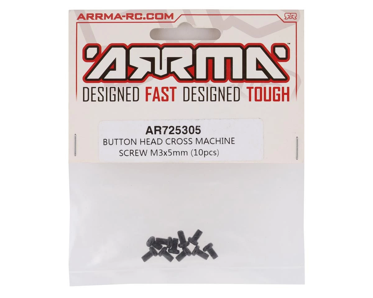 Arrma Button Head Cross Machine Screw (10) (3x5mm) 3 Arrma Button Head Cross Machine Screw (10) (3x5mm) - Image 2