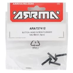 Arrma 4x18mm Flanged Button Head Screw (4) -Arrma Sales 2022 ara727412 1