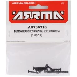 Arrma Button Head Cross Self-Tapping Screw (10) (M3x16mm) 5 Arrma Button Head Cross Self-Tapping Screw (10) (M3x16mm) -Arrma Sales 2022 ara736316 1